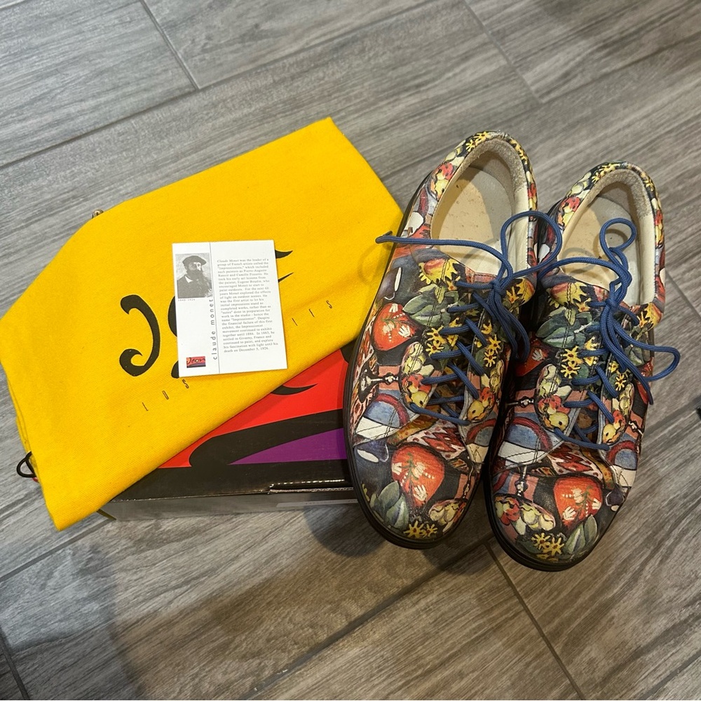 Icon Wearable Art/To Wear Claude Monet Women Size 6 Oxford Sneakers Leather